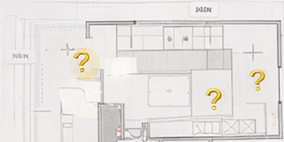 Kitchen floor plan sketch